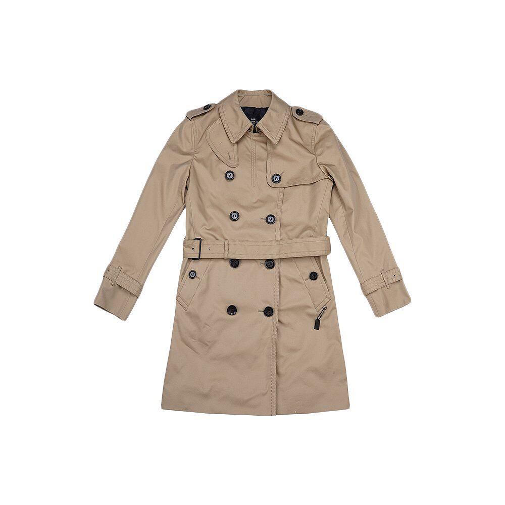 美国直邮coach奥莱女士中长风衣风衣