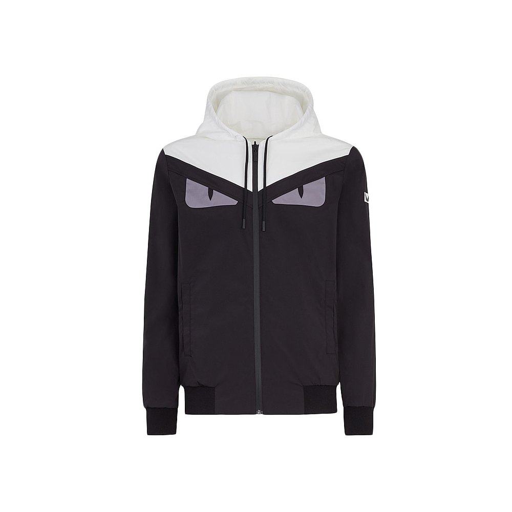 香港直发fendi芬迪男士外套黑白拼色简约休闲时尚夹克