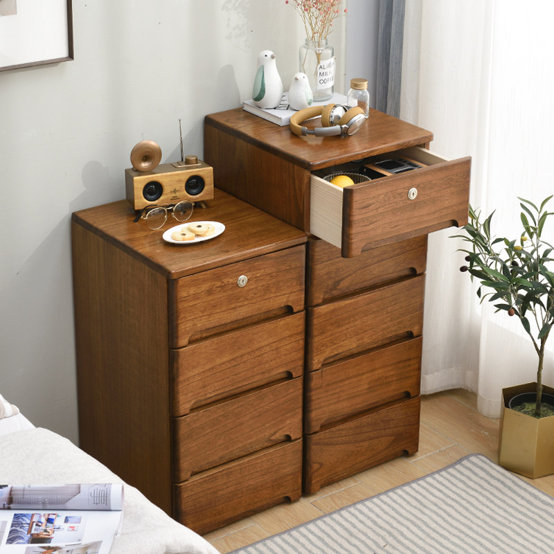 夹缝20cm收纳抽屉实木卧室多层超窄厨房缝隙缝隙柜