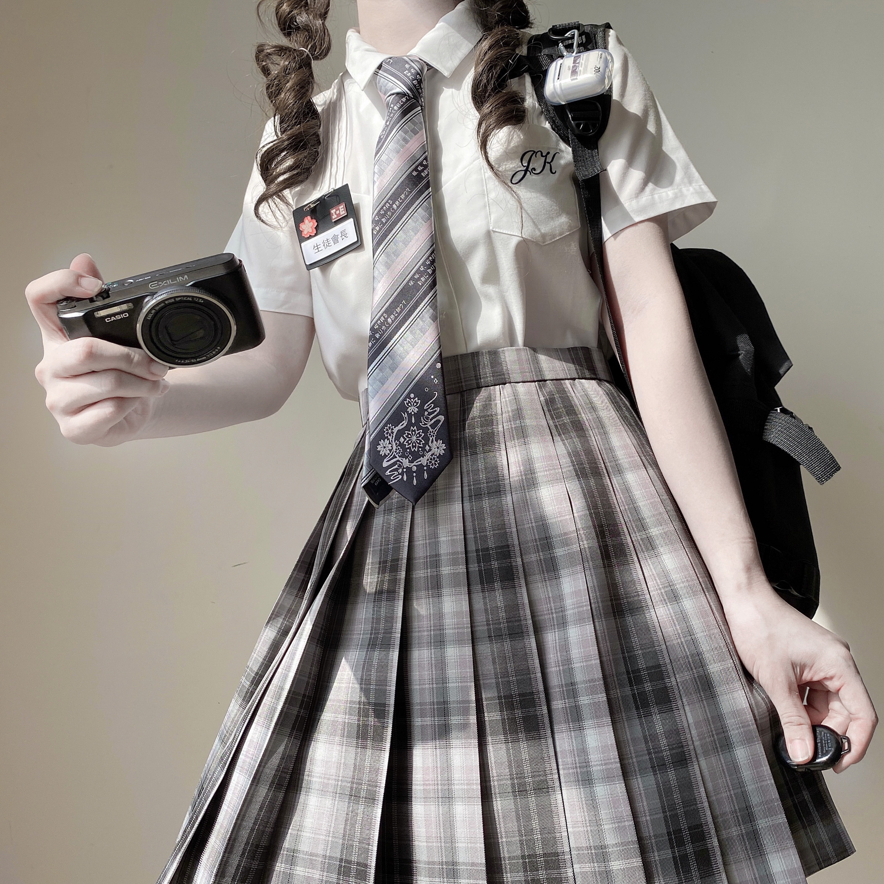 御茶家正版叙语原创jk制服格裙短长春夏季百褶半身裙现货