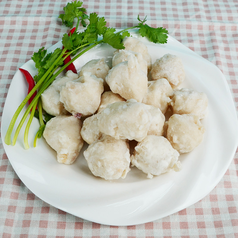 台湾手工花枝澎湖鱼丸火锅海鲜肉丸墨鱼丸