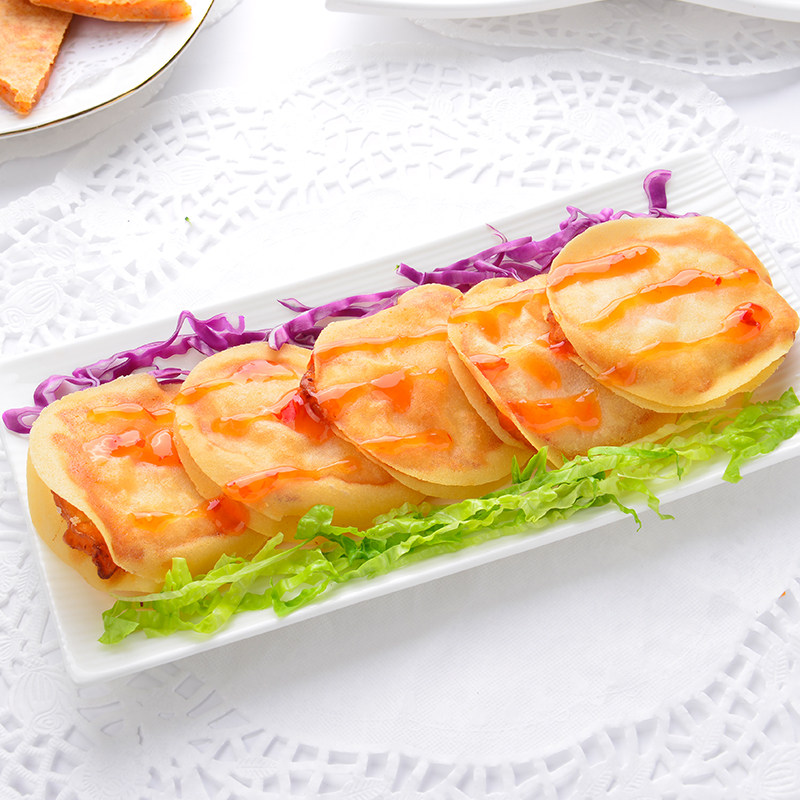 小月亮虾饼虾排油炸煎饼下午茶速冻食品台湾小吃半成品虾类制品