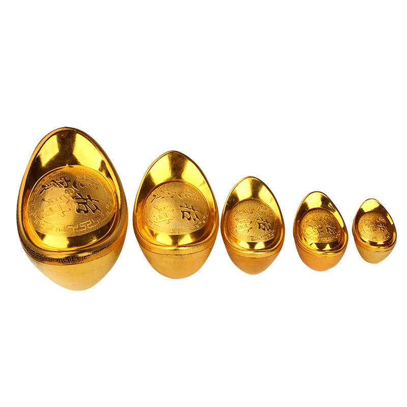 欧圣英金元宝摆件假元宝新年春节装饰品仿真元宝活动道具家居摆件