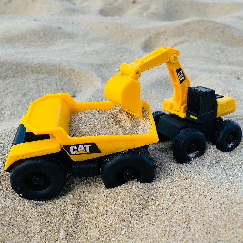 玩具cat卡特挖掘机男孩挖土机仿真模型儿童小工惯性