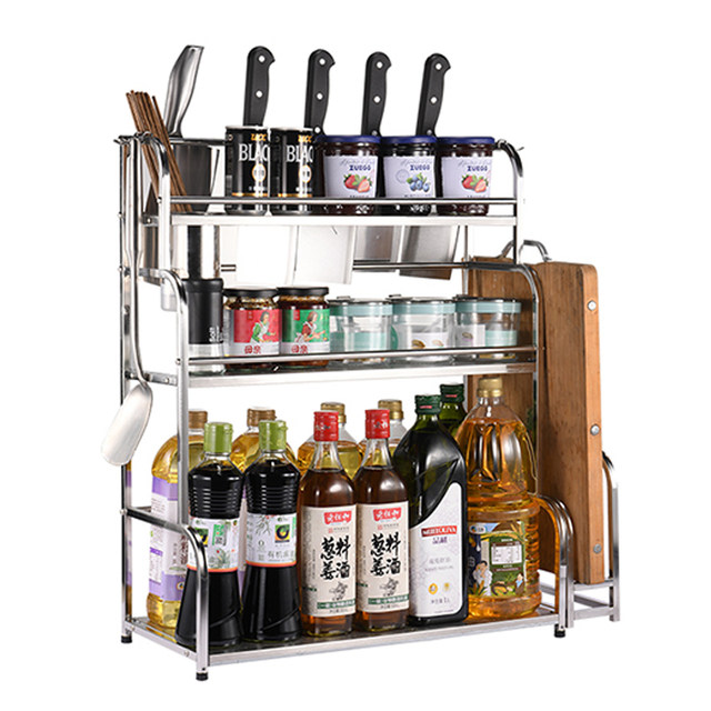 Kitchen rack adjustment stainless steel supplies household full floor multi-storey artifact tool holder kitchen storage rack Kitchen rack adjustment stainless steel supplies household full floor multi-storey artifact tool holder kitchen storage rack