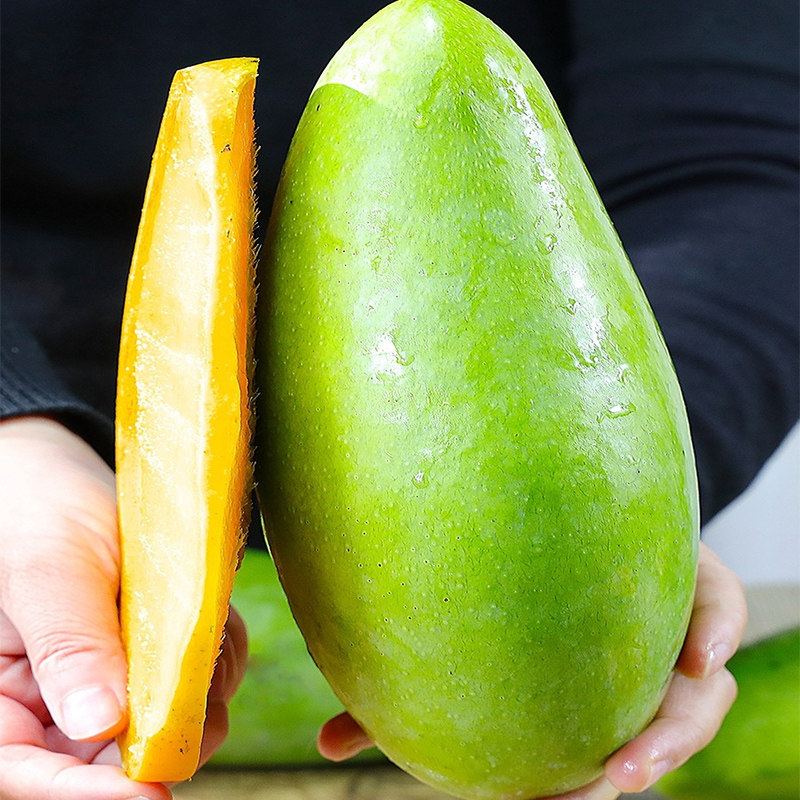 越南新鲜大青青芒带箱10斤正宗特大金煌芒果芒果