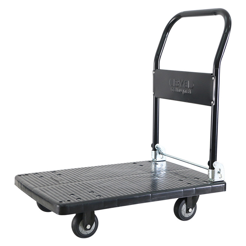 小拖车静音家用平板车小拉车小推车手拉货搬运车折叠便携轻便四轮