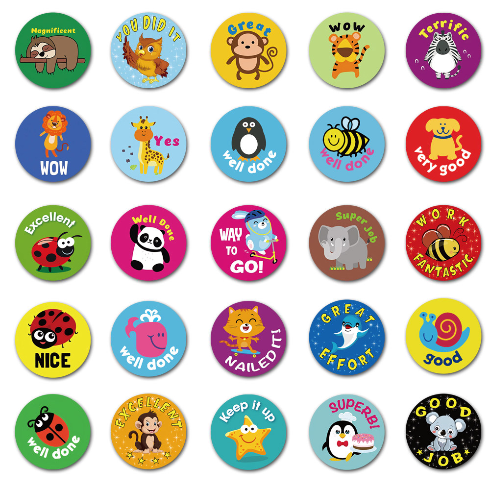 50张儿童奖励贴纸鼓励小朋友贴画装饰行李箱笔记本笔记本个性小贴纸