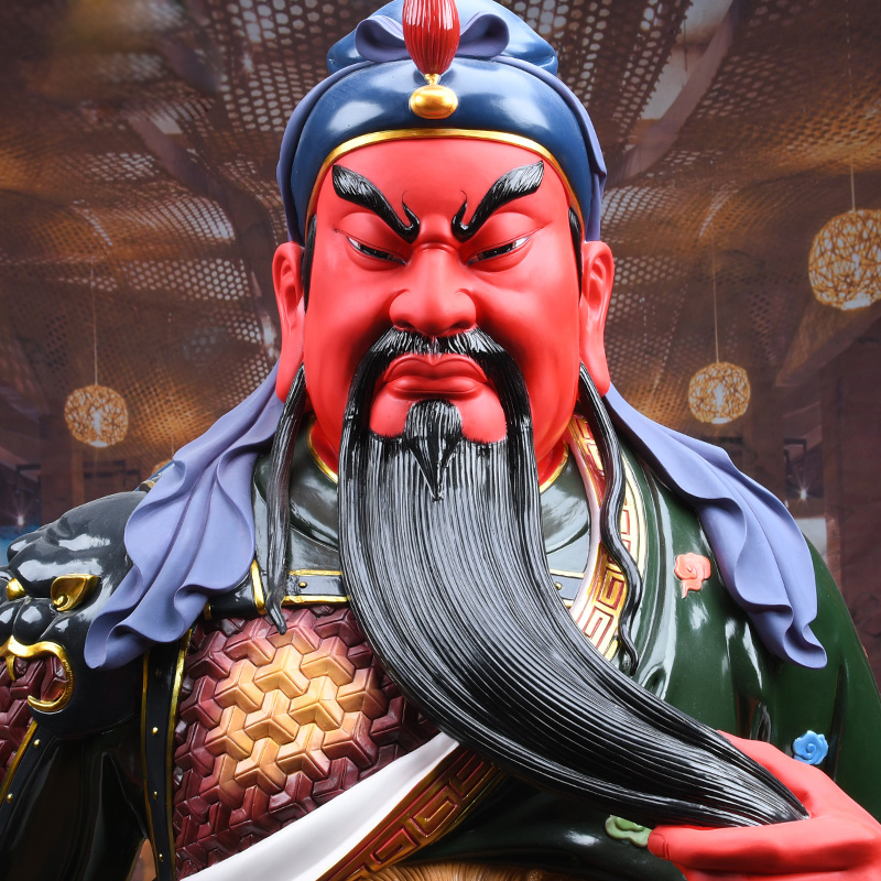 旺琨财神爷佛像关二爷神像关公陶瓷摆件武财神关公像招财镇宅供奉