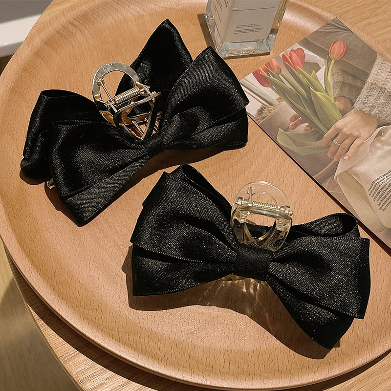 在逃公主蝴蝶结抓夹大号鲨鱼发卡后脑勺发抓夹子头饰发饰