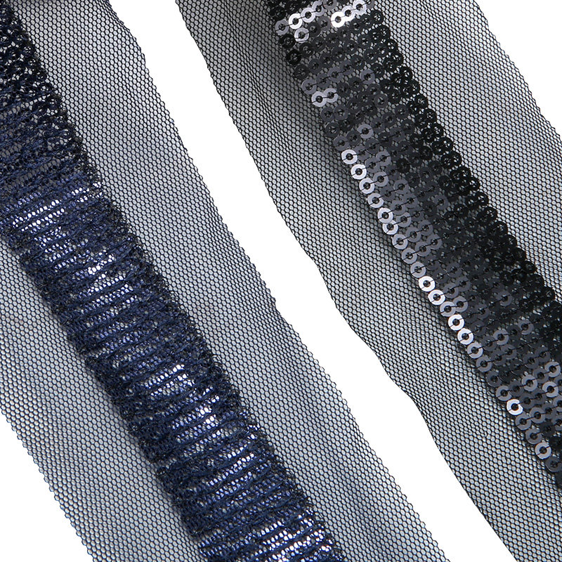 时尚亮片透明纯色镂空花边宽婚纱裙子下摆窗帘边服装diy装饰辅料