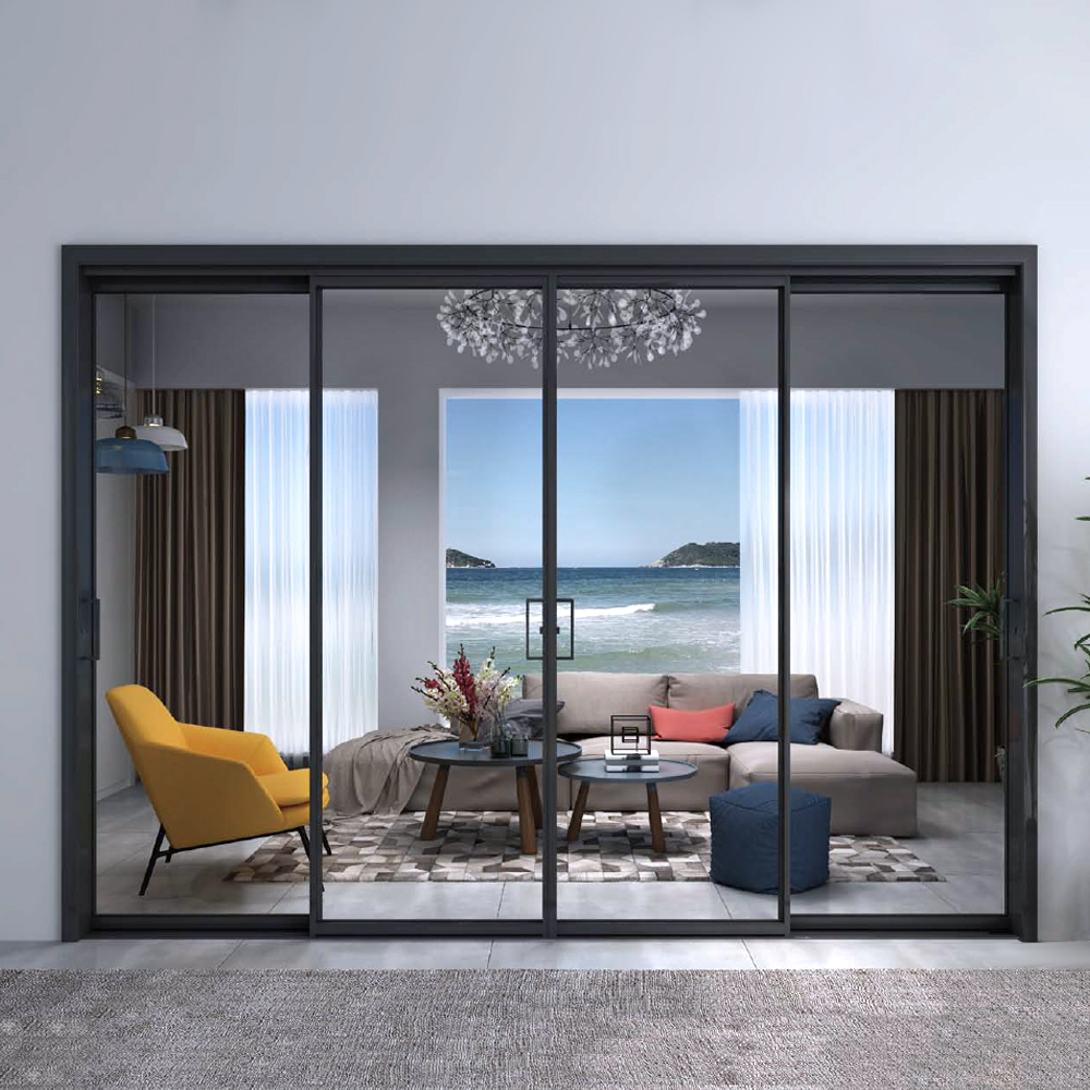 裕安门窗定金极简铝合金室内隔音隔热推拉玻璃厨房门