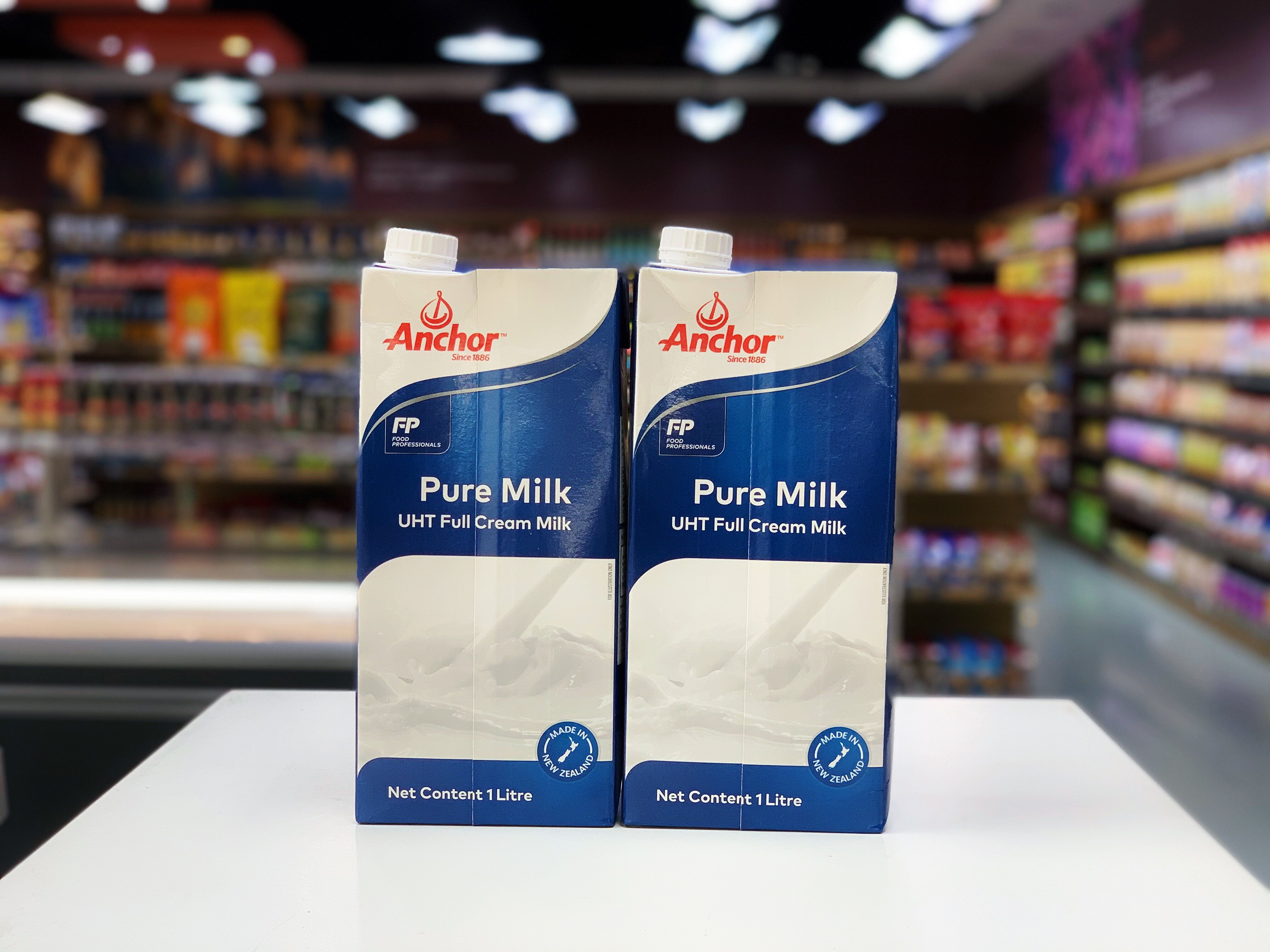 安佳全脂牛奶anchor纯牛奶1l12盒箱装早餐烘焙纯牛奶