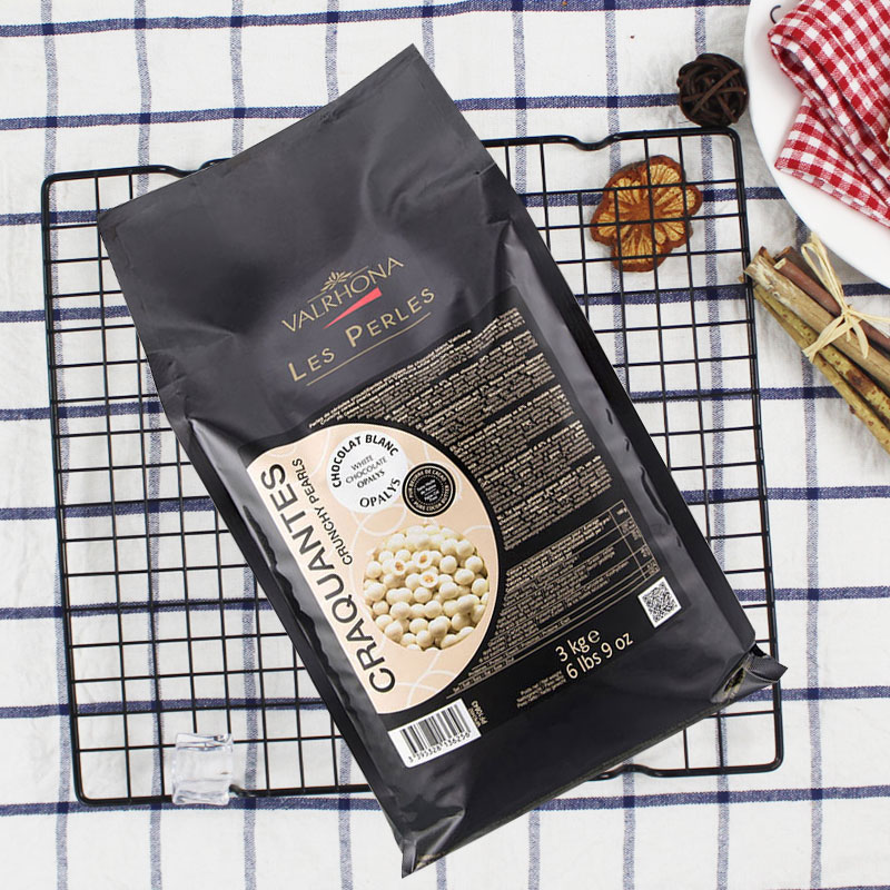 饰家用商用脆珠法芙娜34白香脆珍珠3kg欧帕丽斯巧克力制品烘焙装