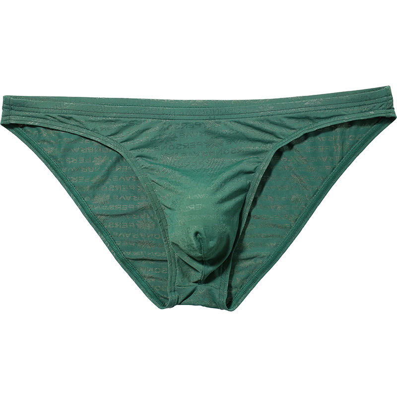 男士三角凸囊袋纯色性感低腰裤头2条短裤网纱男三角内裤