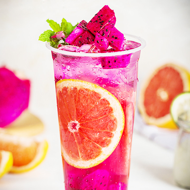 博客来火龙果果泥136kg水果茶果饮原料奶茶店专用果泥果酱包邮