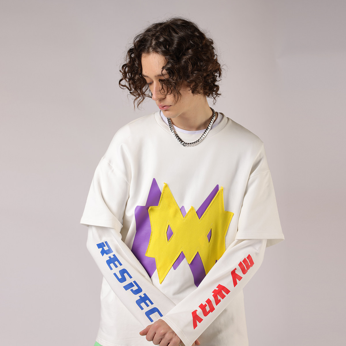 respectmyway两件卫衣男潮牌日系嘻哈原宿圆领衫卫衣