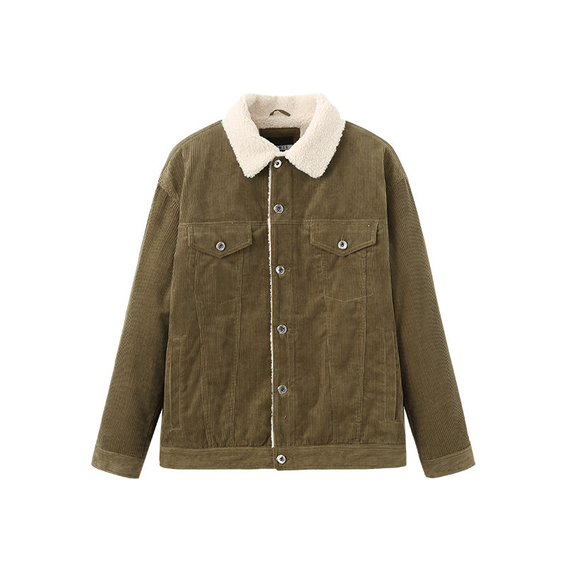 翻领外套保暖温暖夹克毛夹克门店羊羔新款冬季夹克