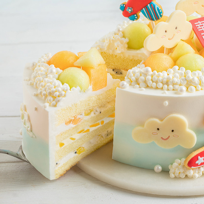 幸福西饼旗舰店童梦飞行恐龙快跑儿童生日蛋糕全国新鲜生日蛋糕