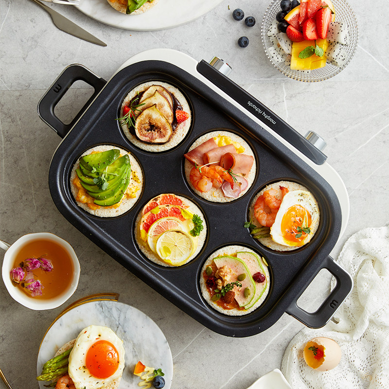 摩飞圆盘原装煮锅烤盘盘平丸子二代mr9099料理多功能料理锅