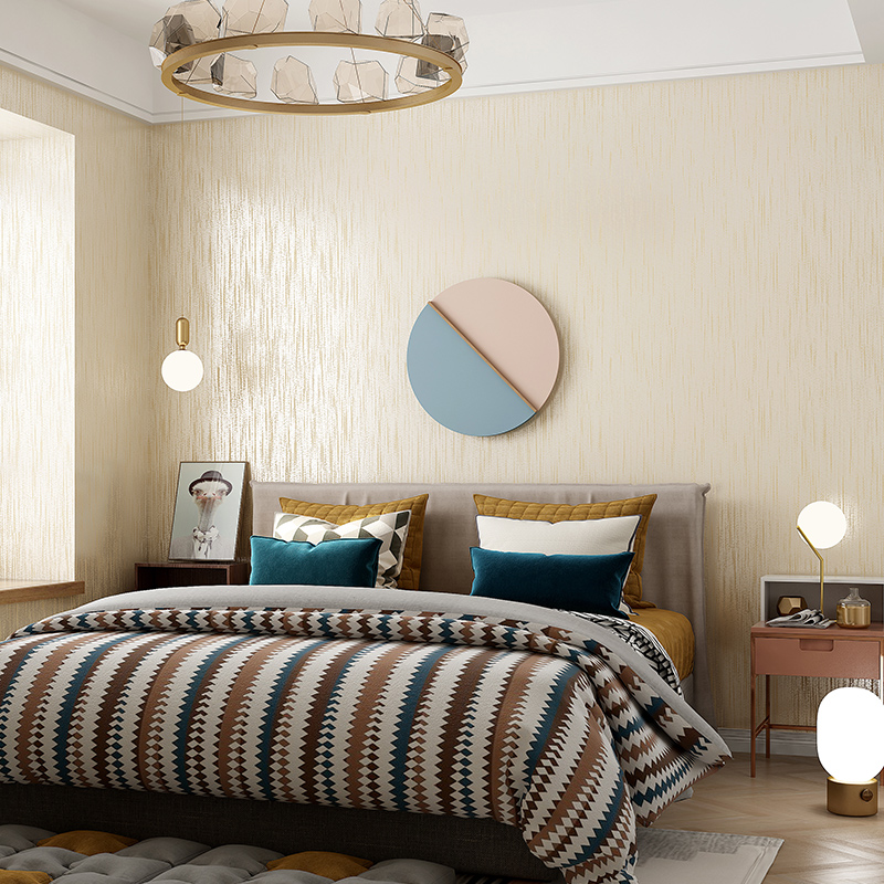 也丽竖纹色墙布无缝全屋壁布2021新款现代简约风客无缝墙布