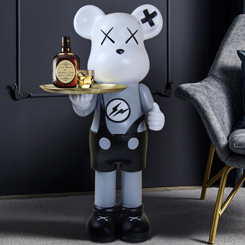 网红暴力熊客厅沙发旁边大型搬家礼物乔迁新居摆件
