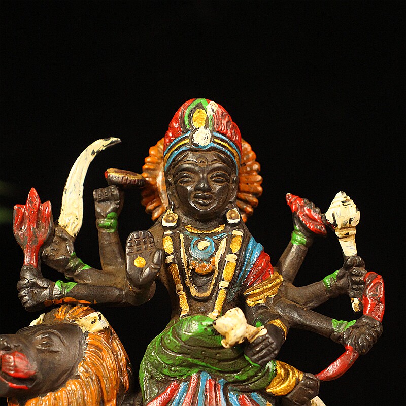 女神纯铜杜尔摆件泰国迦梨母像家居店铺泰式装饰摆件