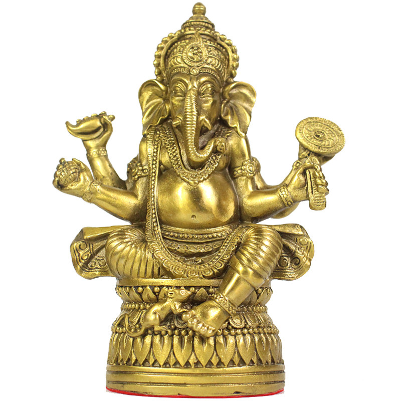 象神象鼻纯铜摆件泰国财神招财泰式会所店铺摆件