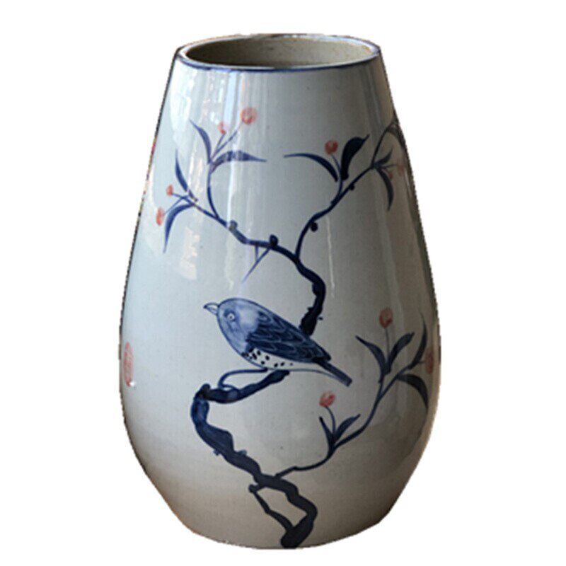 陶瓷摆设装饰玄关客厅中式仿古新中式插花摆件花瓶