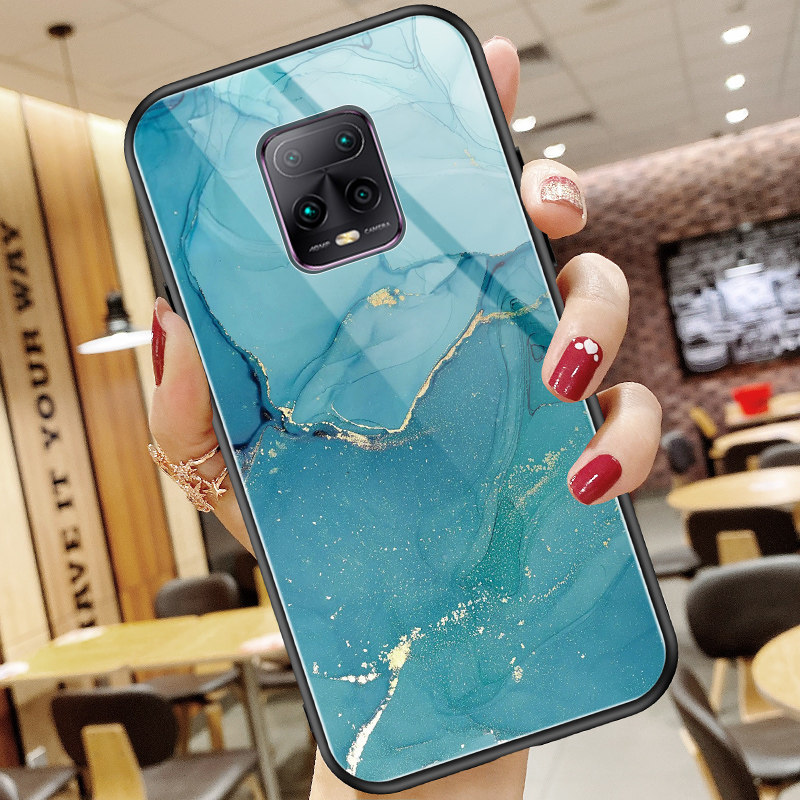 小米红米10x手机壳玻璃红米10xpro保护硅胶套x10全包边1ox防摔水彩