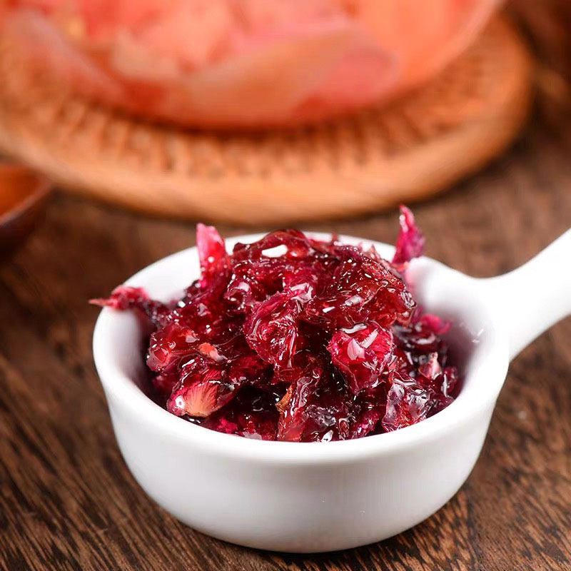 云南玫瑰酱商用5斤食用重瓣红玫瑰鲜花手工蜂蜜酿糖烘培冰粉配料