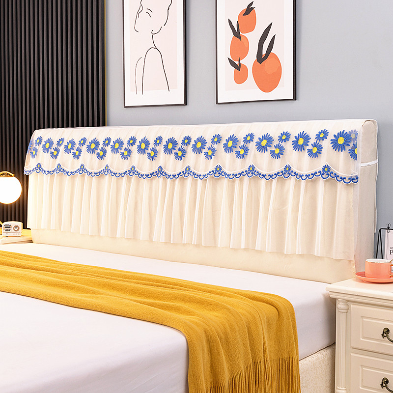 床头头套罩全包新款花边防尘保护套包皮弹力靠背床头罩