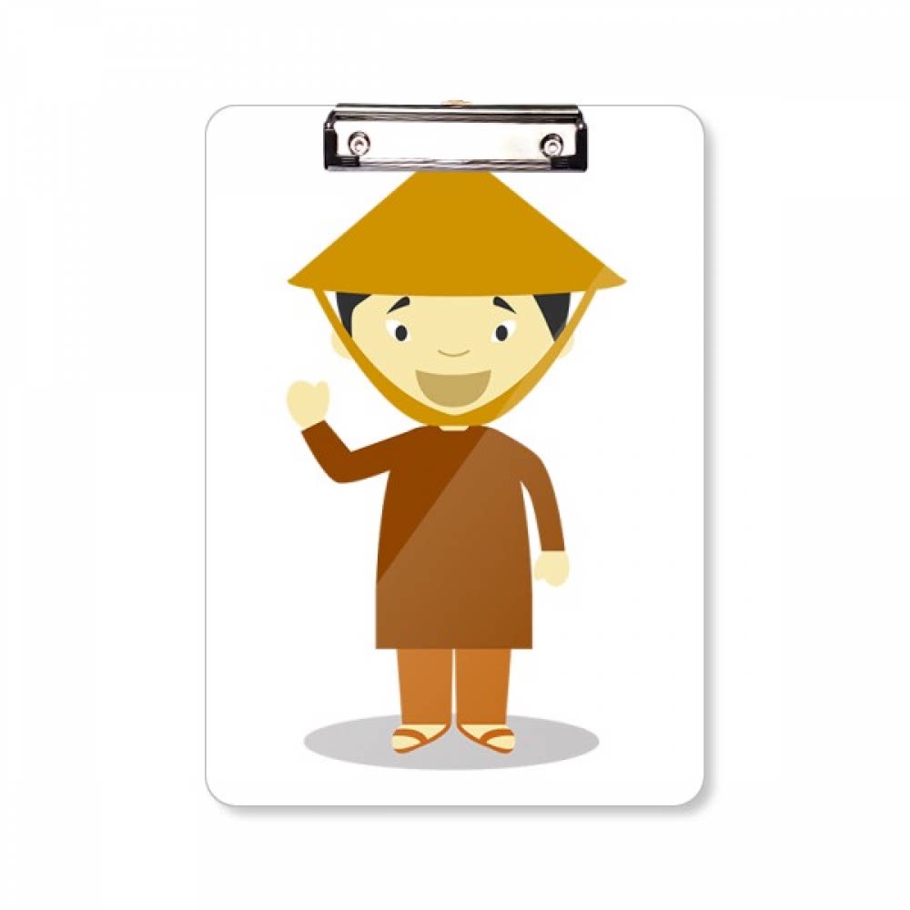 斗笠越南卡通卡通人人物平头文件夹书写垫板考试书写板