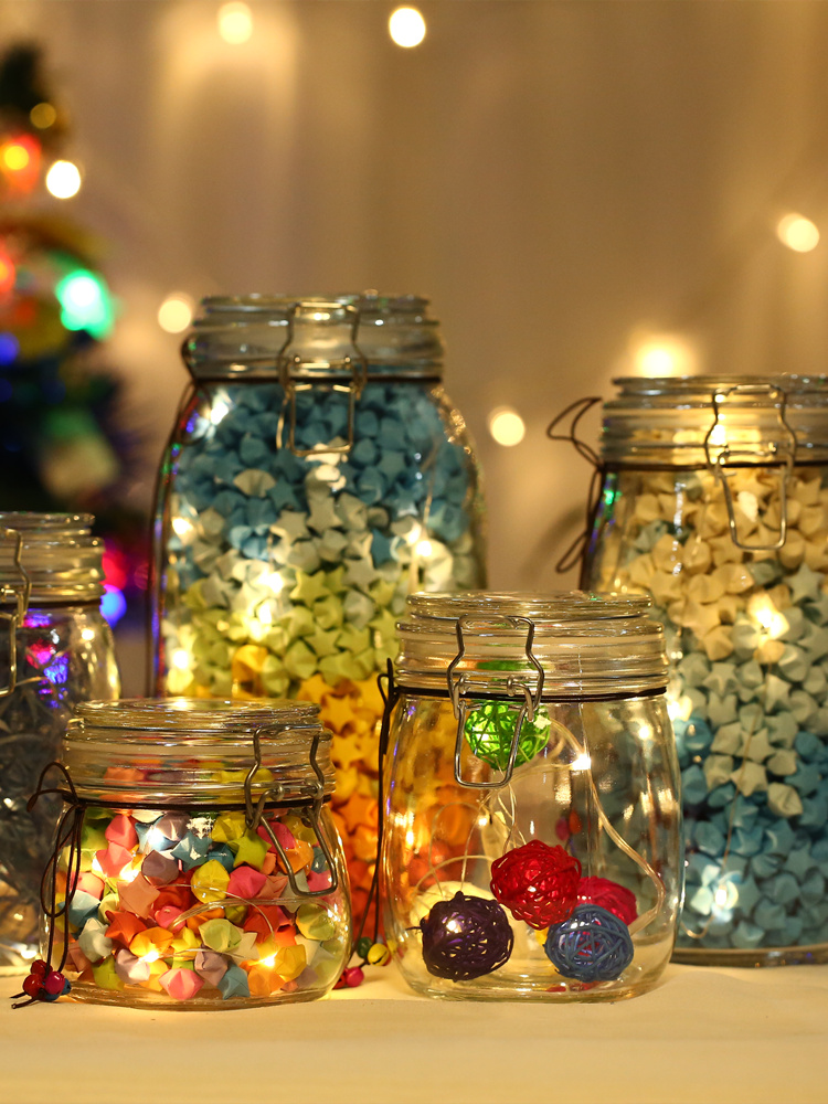 玻璃瓶成品星星折纸许愿幸运星漂流生日创意礼物幸运星