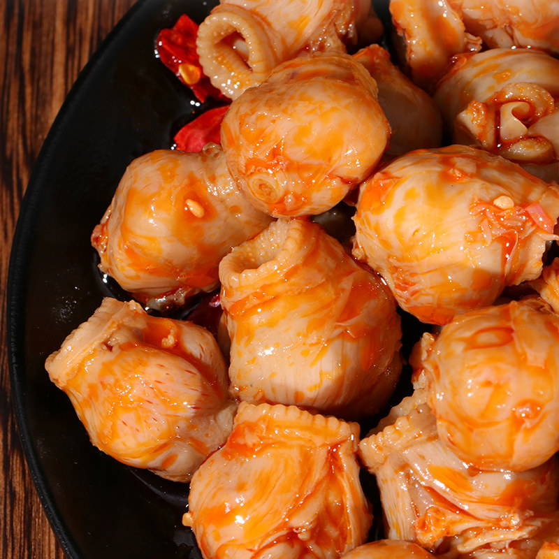 鱿鱼嘴去海鲜熟食即食罐装小零食冷冻罐头铁板冷冻鱿鱼