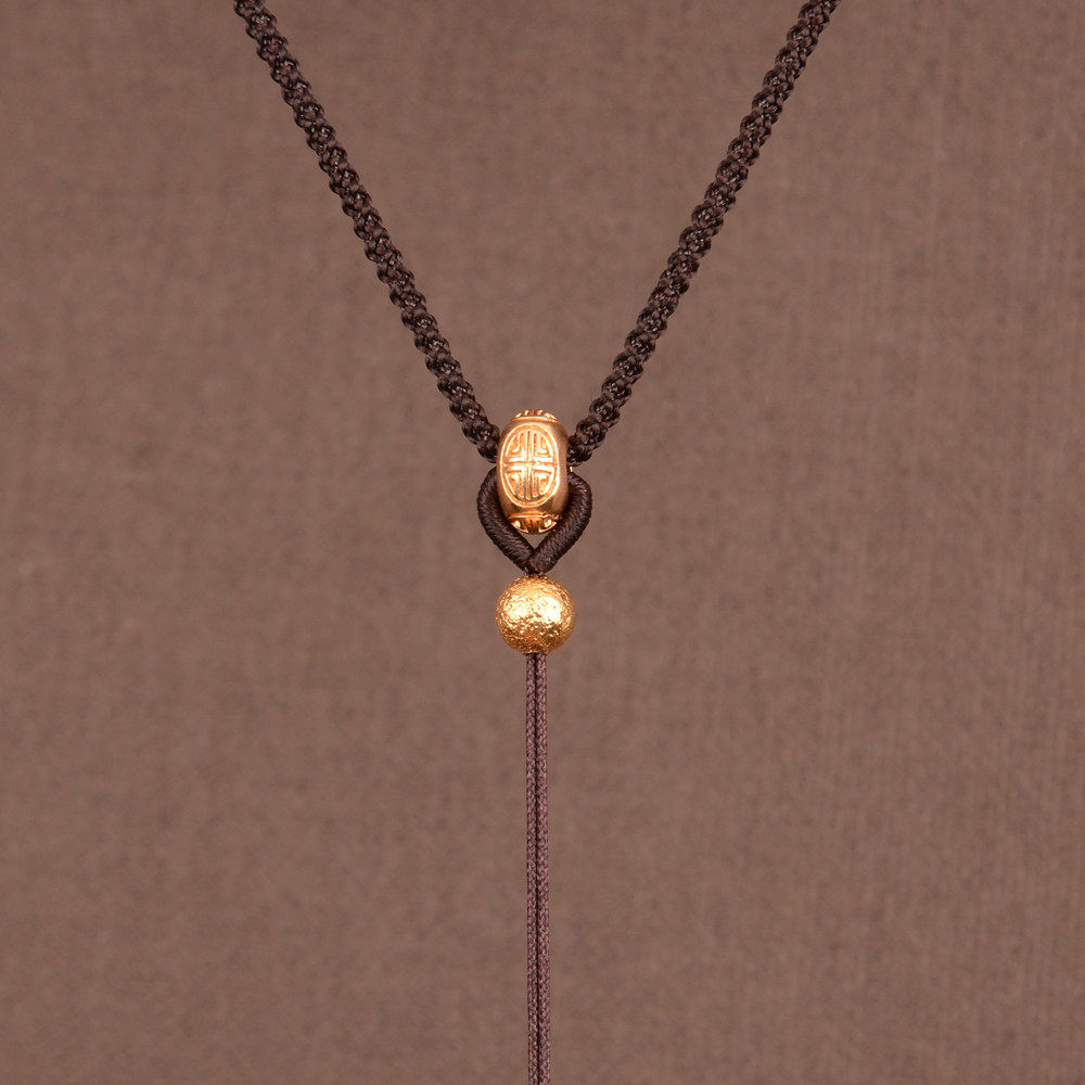 福绳手工编织项链绳子黄金吊坠挂绳男女挂坠绳