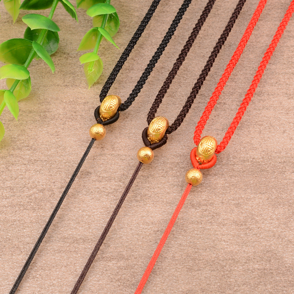 福绳手工编织项链绳子黄金吊坠挂绳男女挂坠绳
