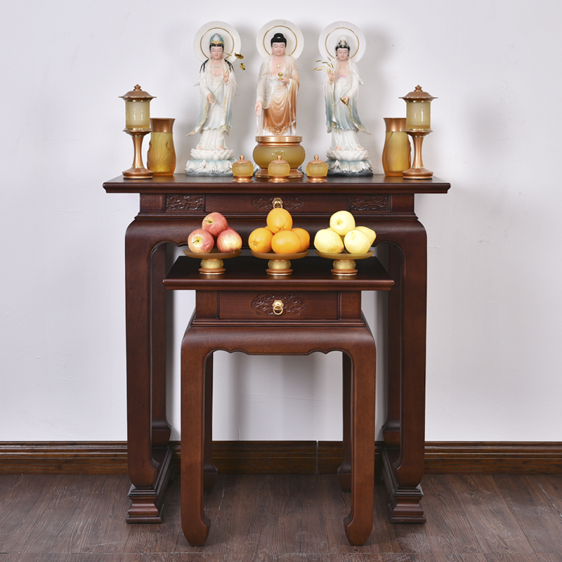 佛桌供台供桌佛台家用新中式佛像佛龛桌供佛农村神台桌子实木套柜