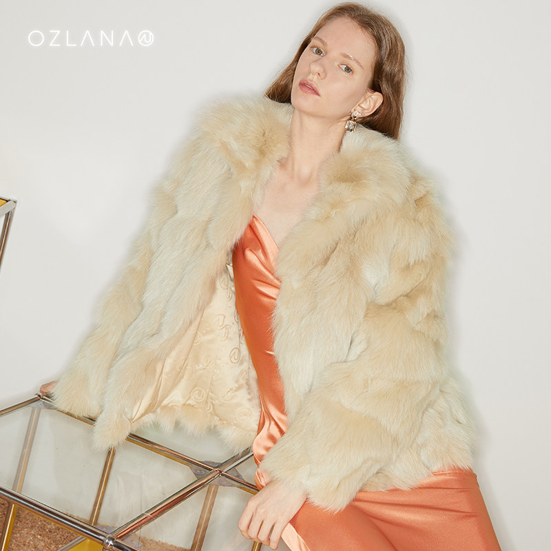 ozlanaozlana2021秋冬新款狐狸毛皮草女外套年轻款皮毛外套皮草女