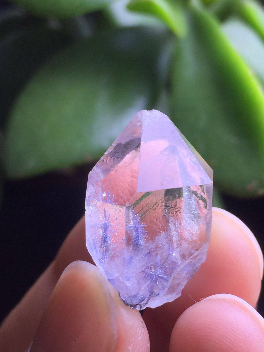 天然蓝发原石巴西蓝线石矿标小把件裸石吊坠戒面奇石