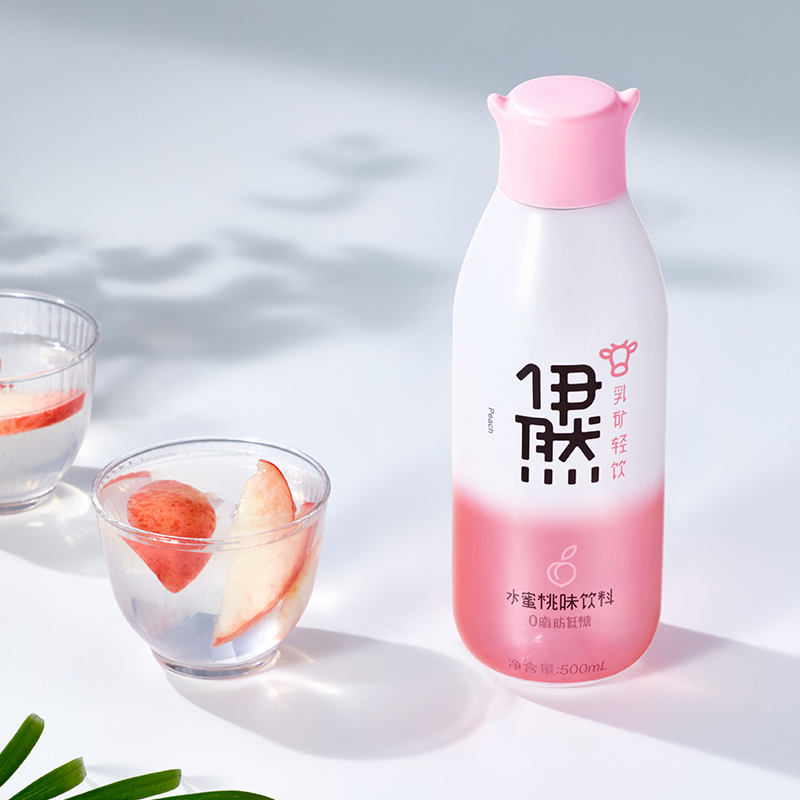 闭眼买伊利伊然水蜜桃味0脂低卡乳矿饮料500ml15瓶