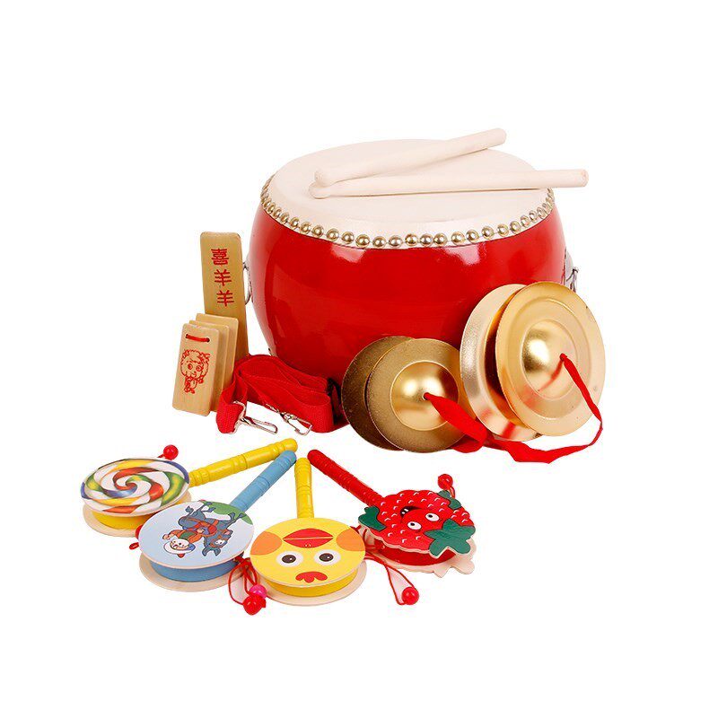 婴幼儿小孩腰鼓儿童幼儿园家用敲打打击教学大鼓打击乐器