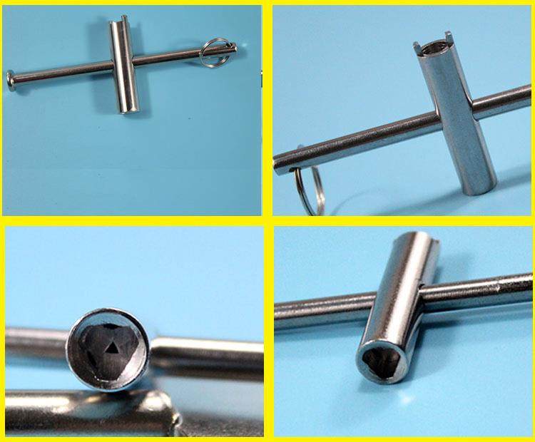 强开钥匙万能三角阀门钥匙自来水表前开锁专用钥匙闸阀水阀开关扳