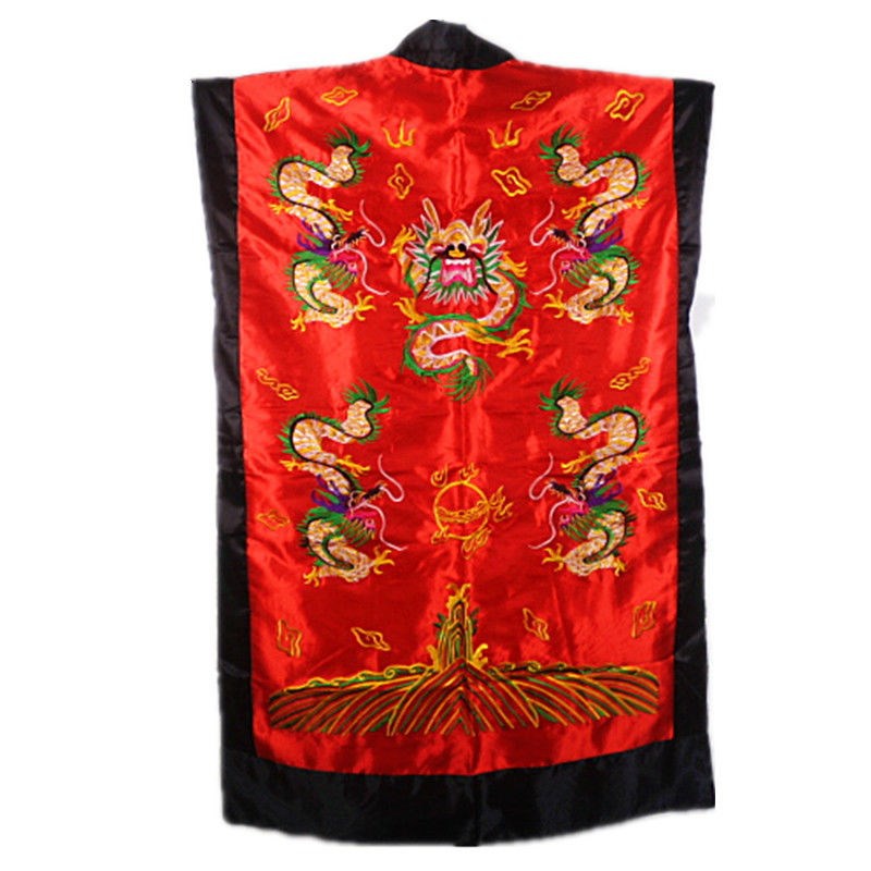 龙袍道衣道教用品道服道袍经衣红a色黑边蓝 道士服装