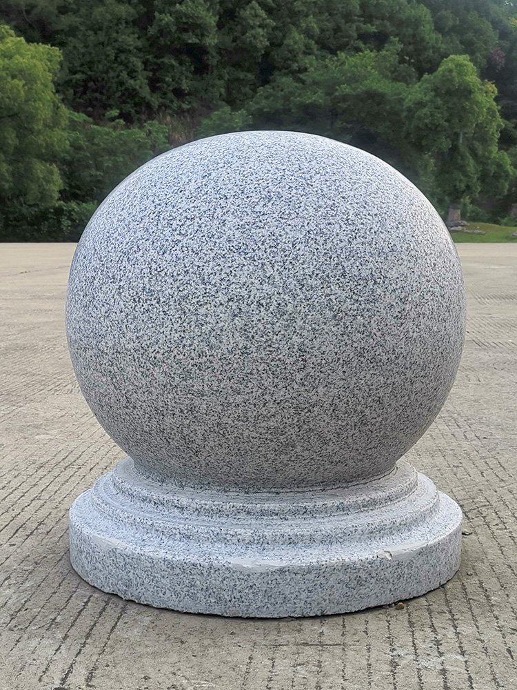 路障石球石墩子大理石挡车石头球头球圆球学校广场石雕