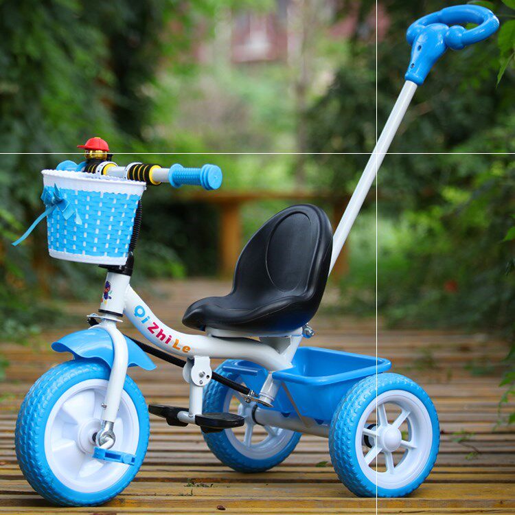 脚蹬遛娃推车婴儿宝宝男孩便携骑行儿童三轮车脚踏车手推车新款 - 璇