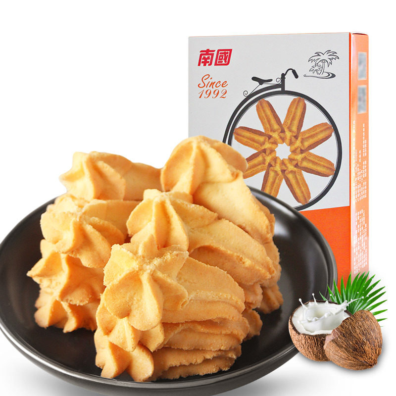 海南特产南国食品椰子酥饼105g早餐薄脆酥性酥性饼干