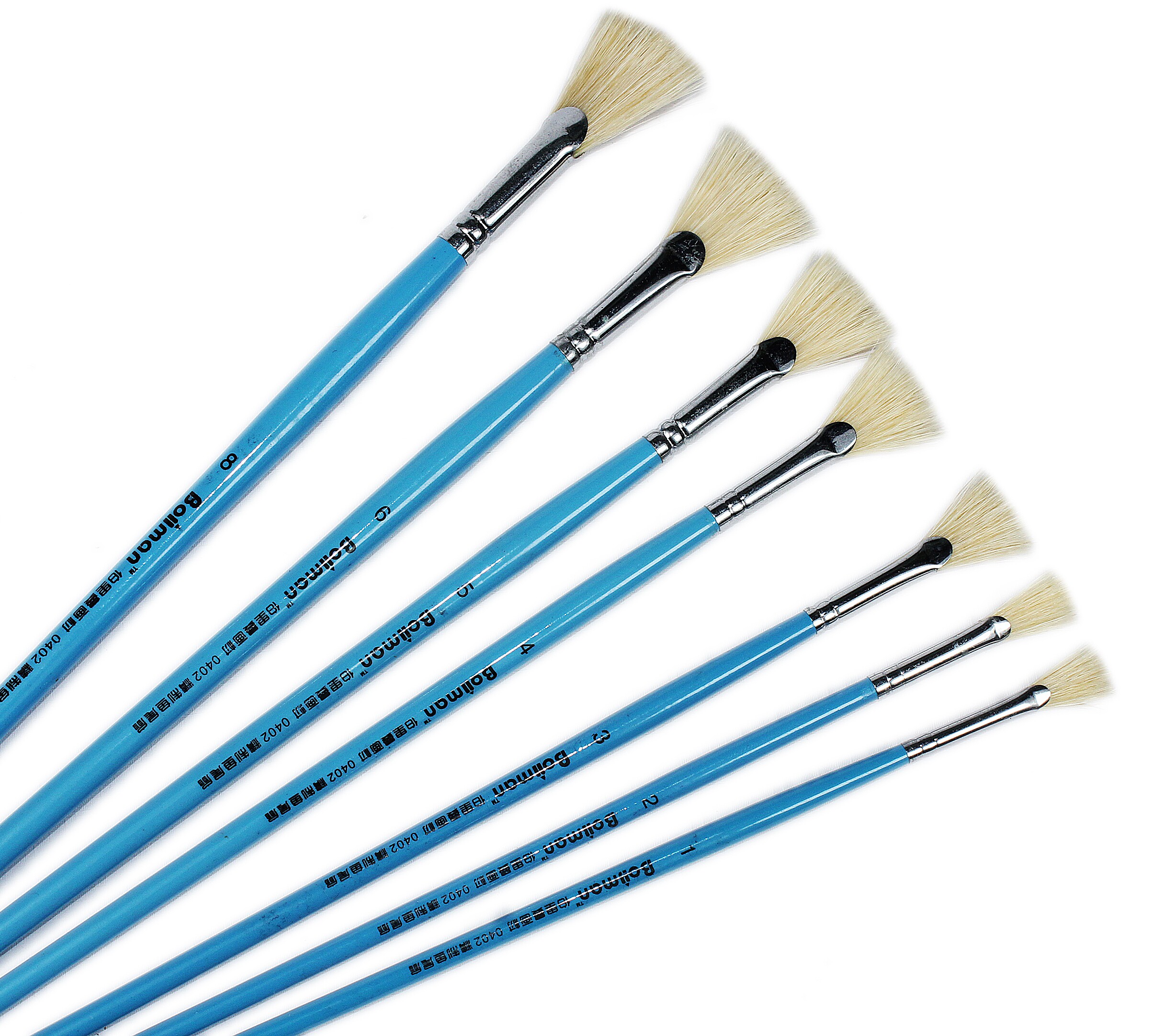 画笔扇形伯里油画美术笔艺套装单支猪毛丙烯水粉