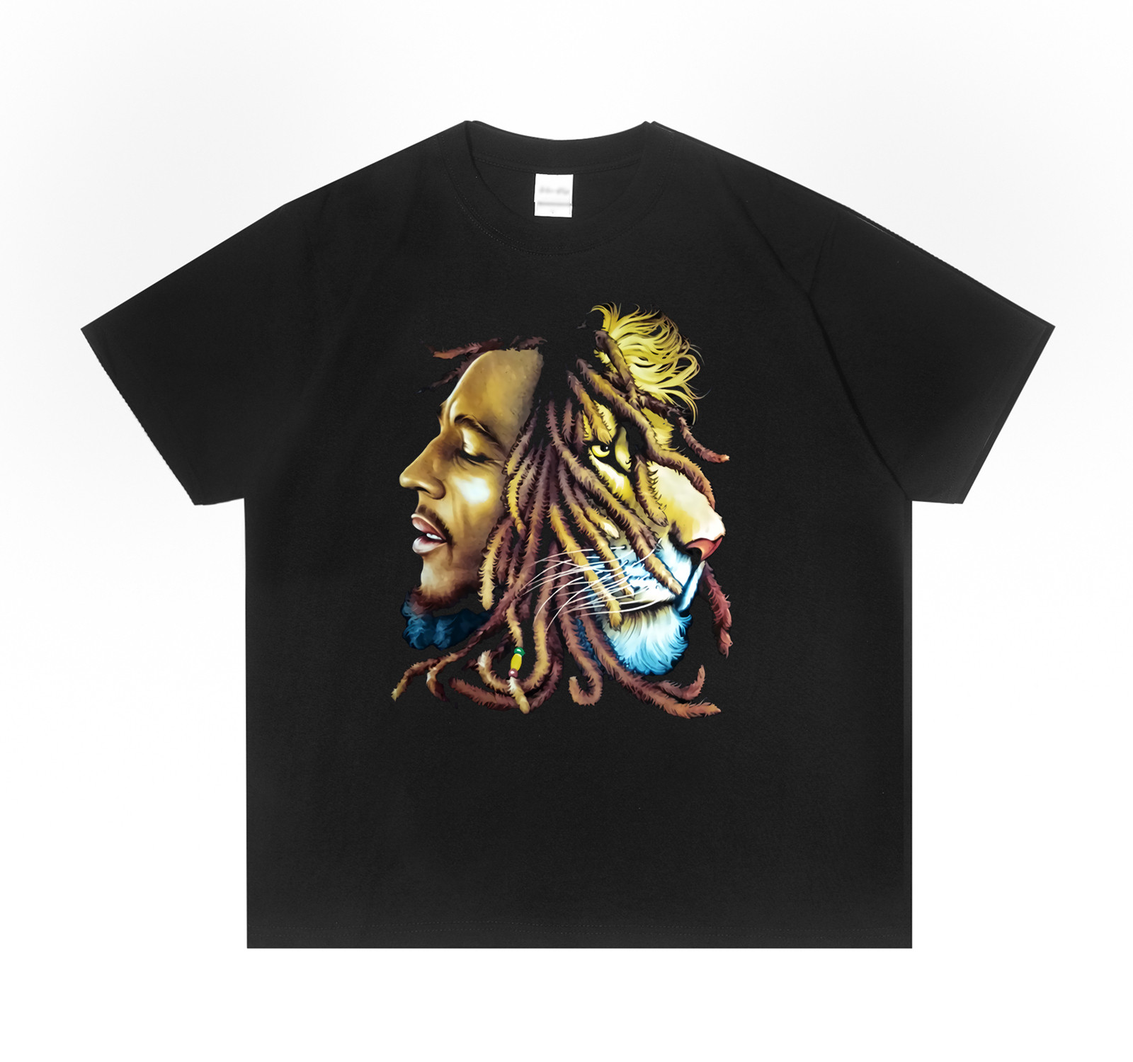 牙买加雷鬼鲍勃马利bobmarley印花纯棉宽松大码t恤