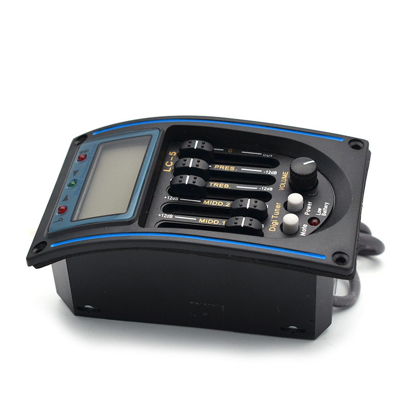 后浪器乐民谣木吉他主动拾音器箱琴diy改装调音器5段eq均衡lc5